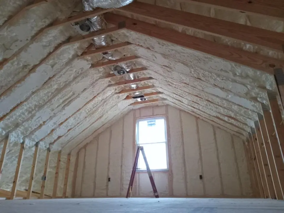 Spray foam roofing application for Crawl Space Insulation project in Edison